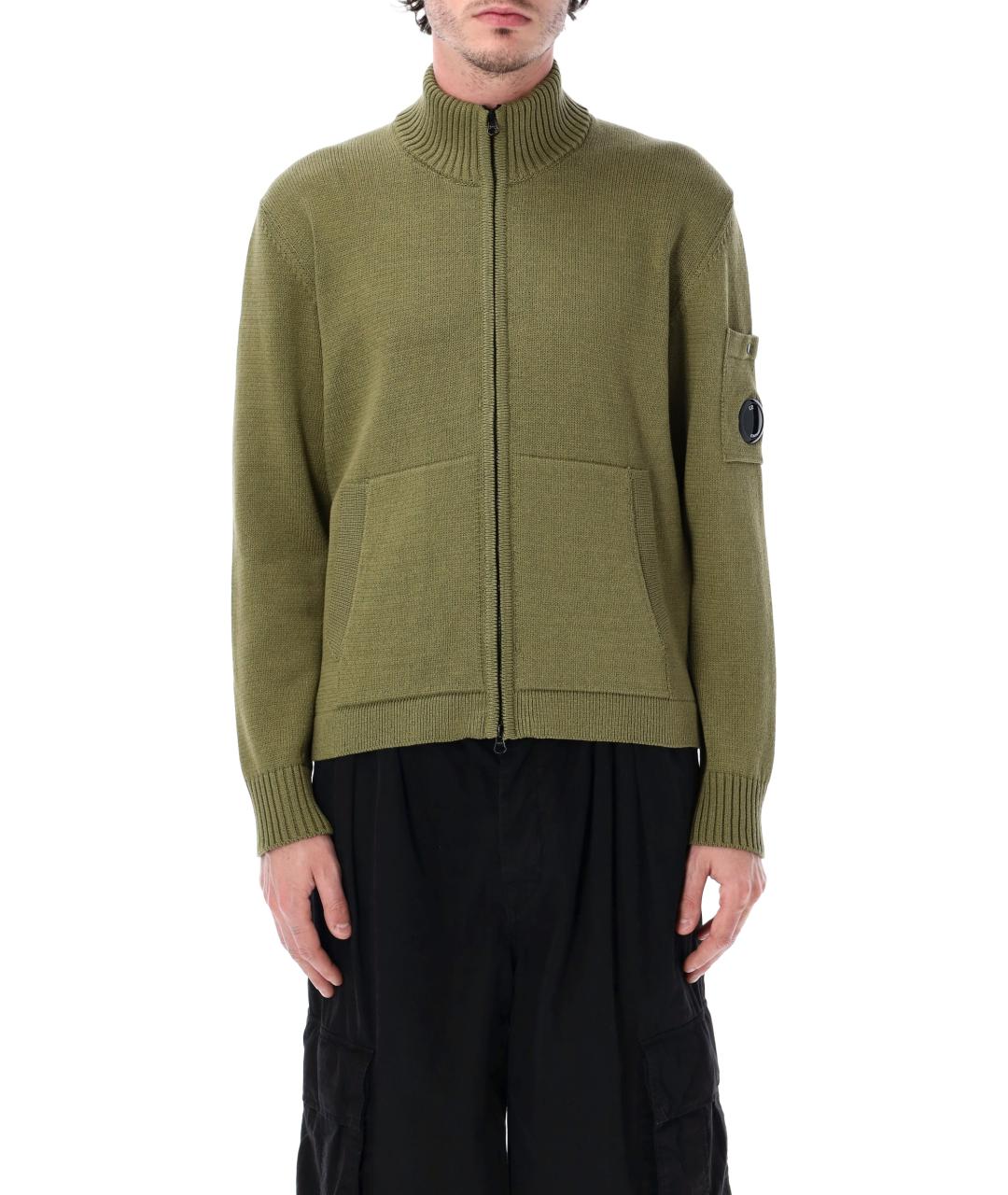 CP COMPANY Зеленый хлопковый кардиган, фото 3