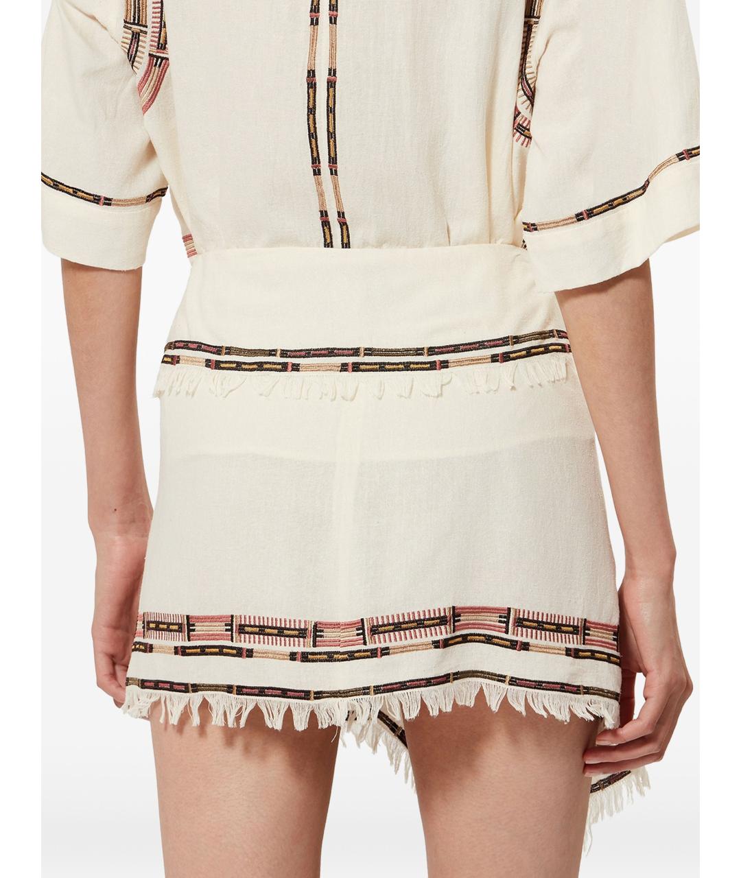 ISABEL MARANT Бежевая хлопковая юбка мини, фото 4