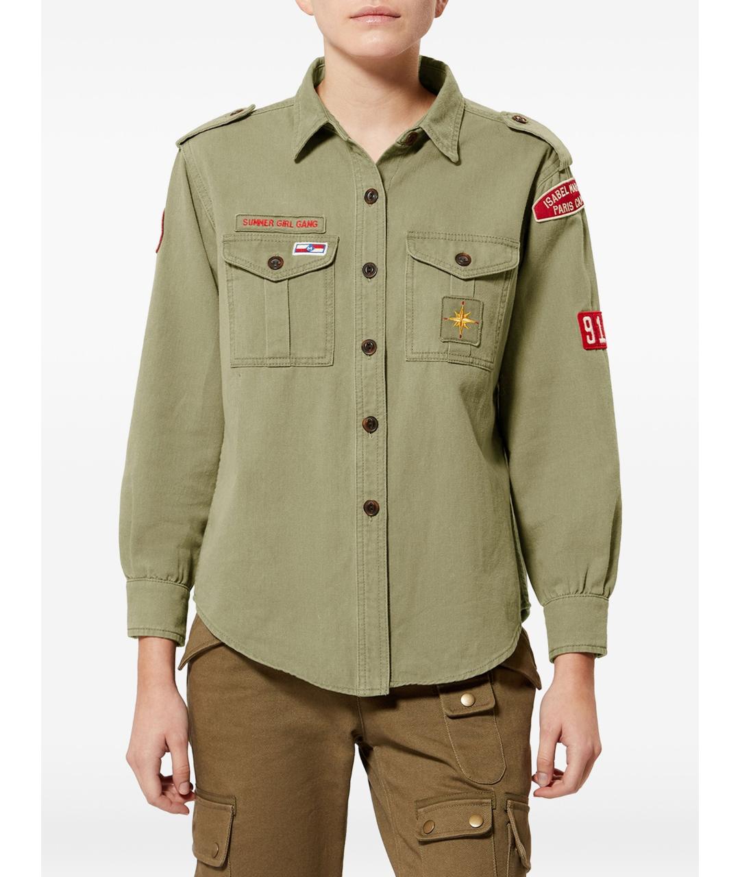 ISABEL MARANT Хаки рубашка, фото 3