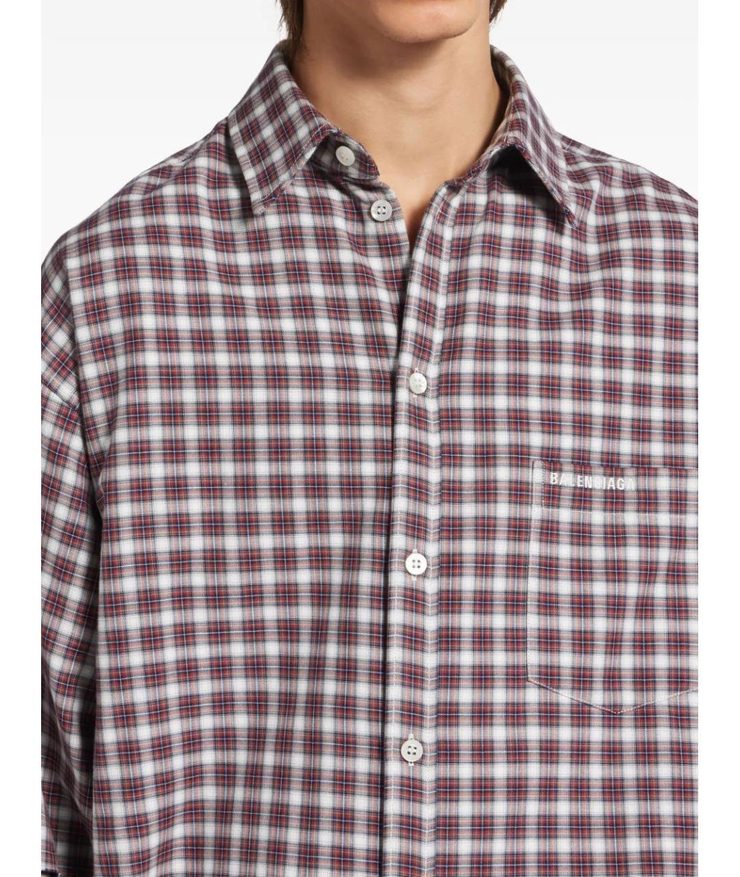 BALENCIAGA Красная хлопковая кэжуал рубашка, фото 4