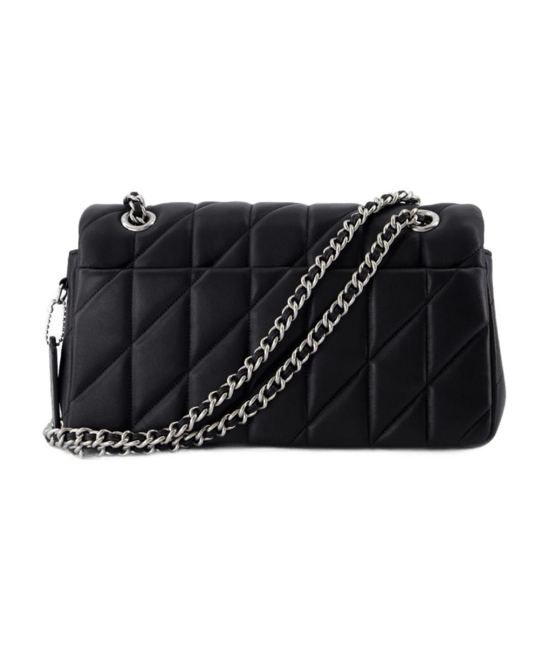 COACH Черная кожаная сумка через плечо, фото 3