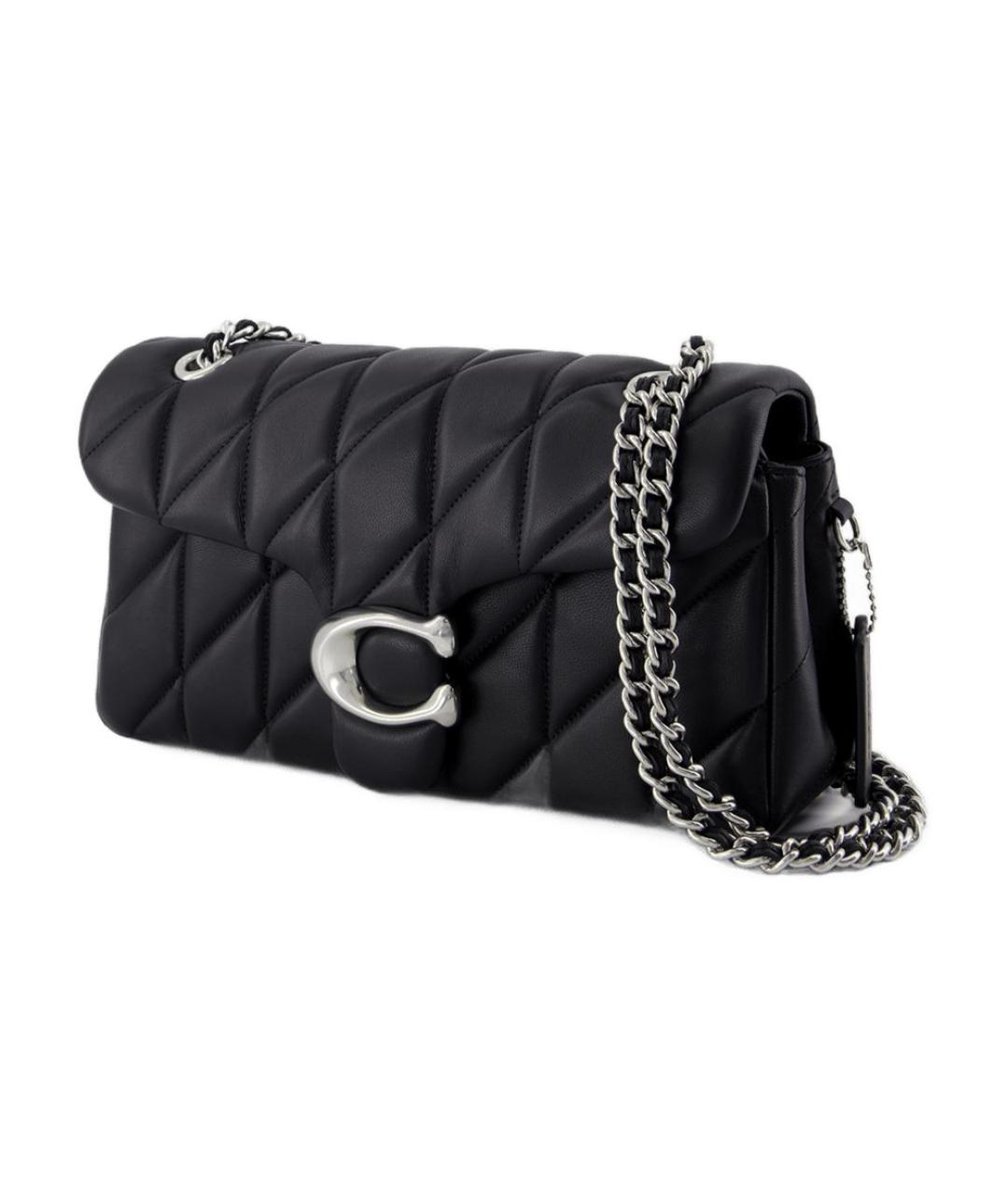 COACH Черная кожаная сумка через плечо, фото 2