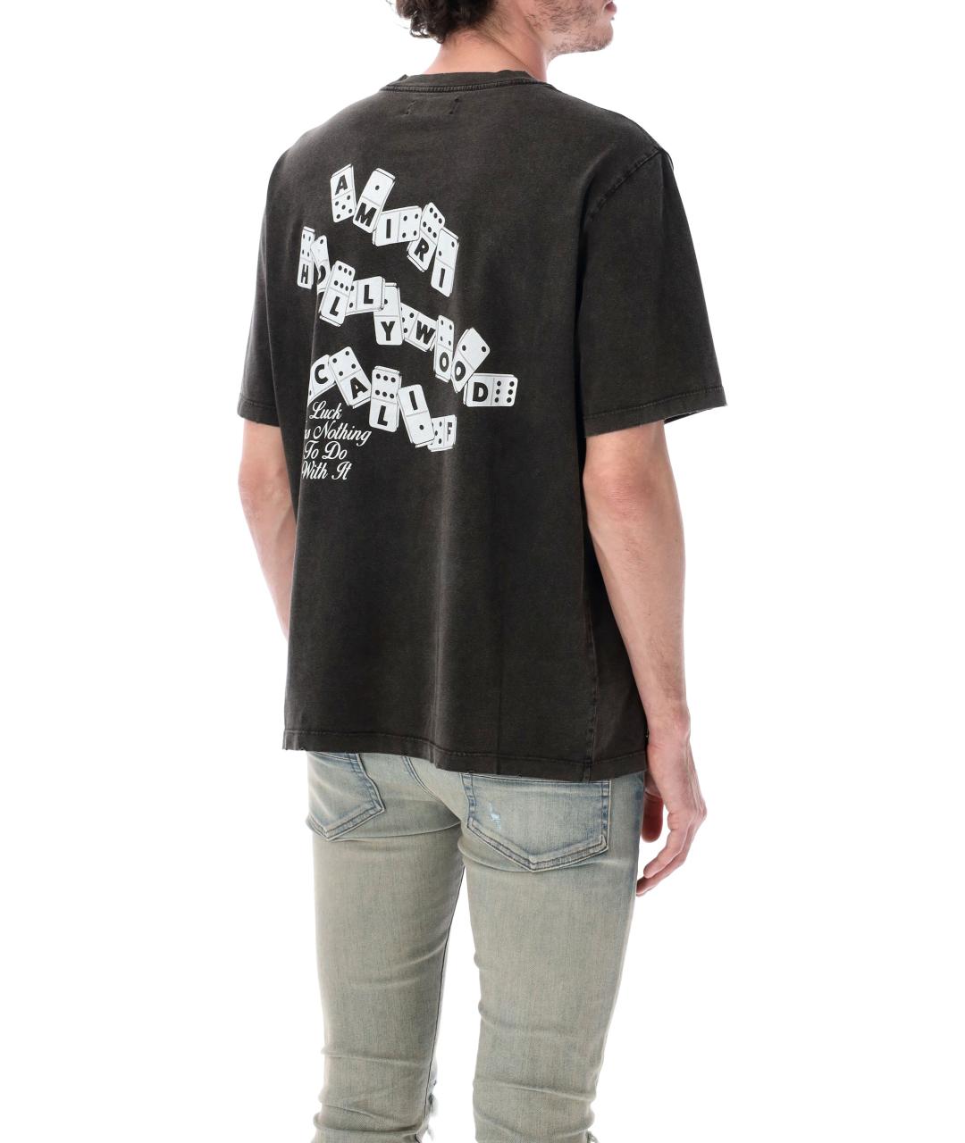 AMIRI Черная хлопковая футболка, фото 3