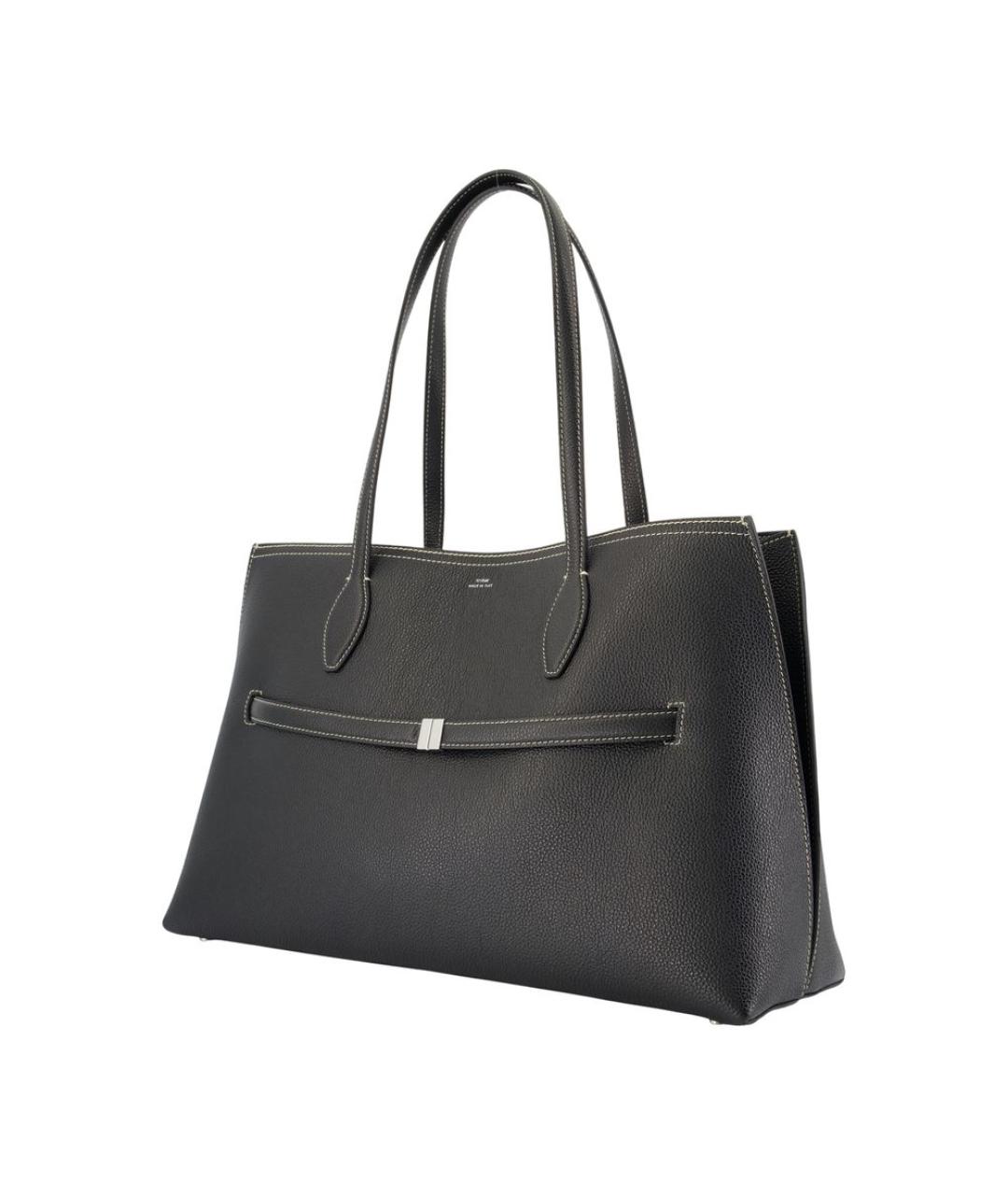 TOTEME Черная кожаная сумка тоут, фото 2
