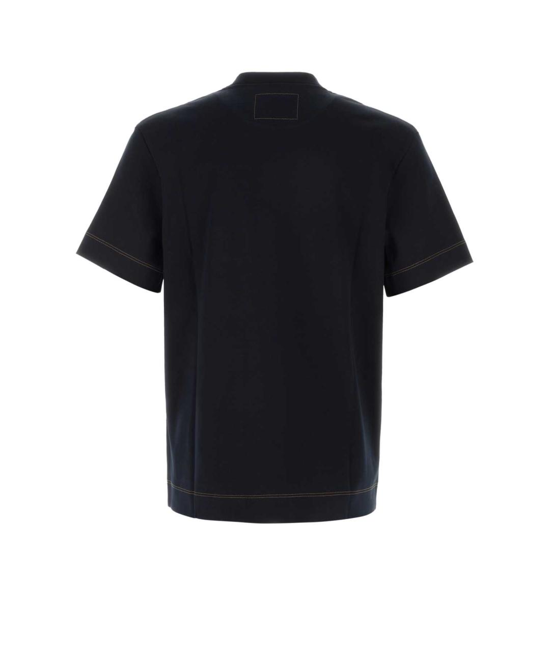 FENDI Черная хлопковая футболка, фото 2