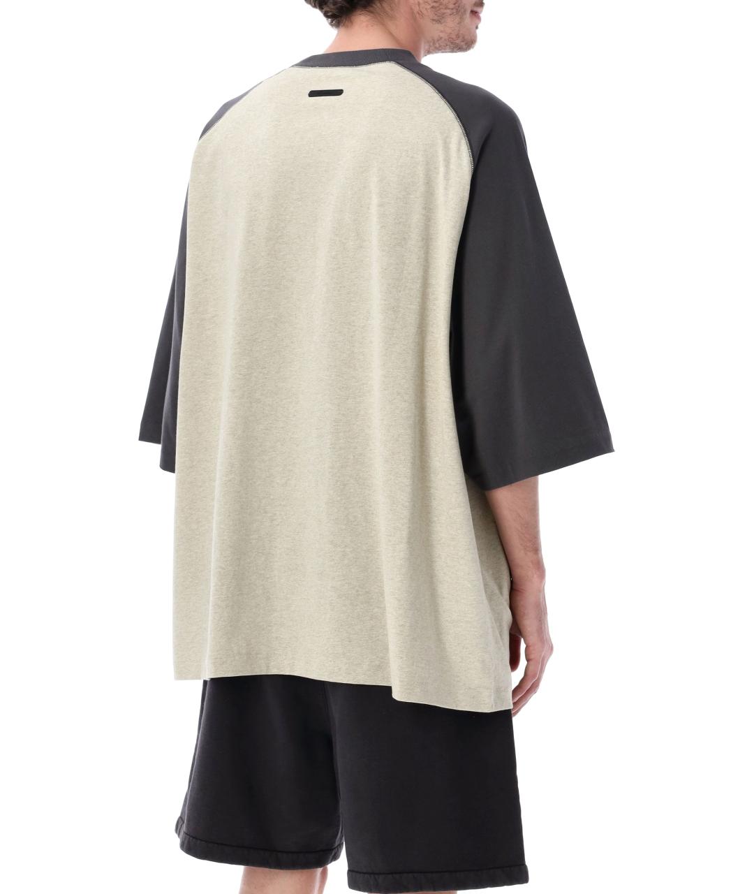 FEAR OF GOD ESSENTIALS Серая хлопковая футболка, фото 3