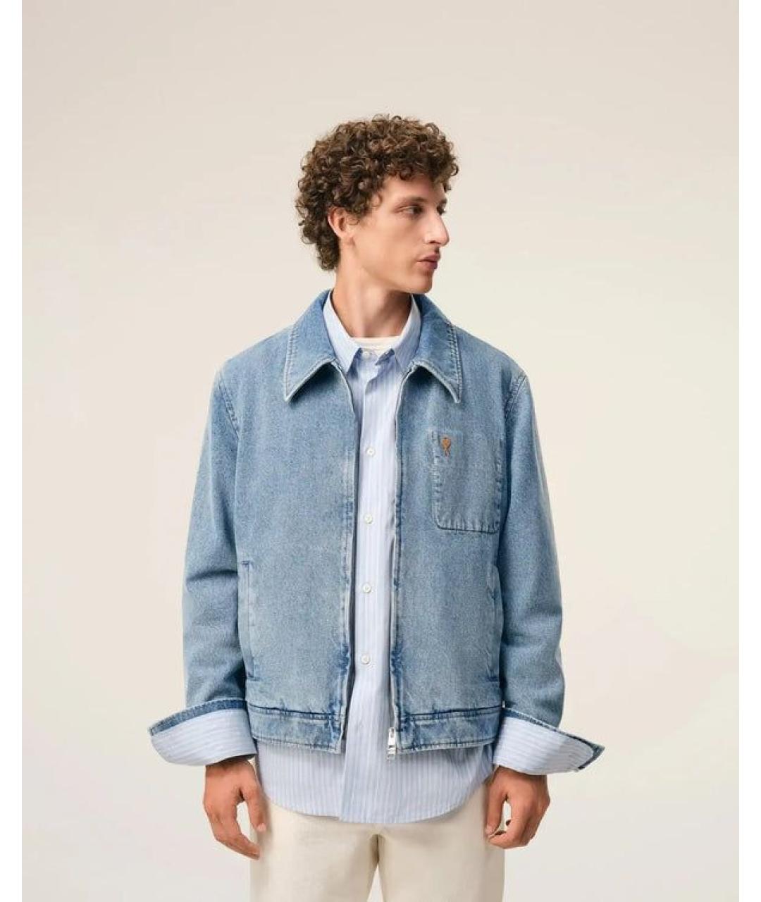 Ami Paris Голубая деним куртка, фото 2