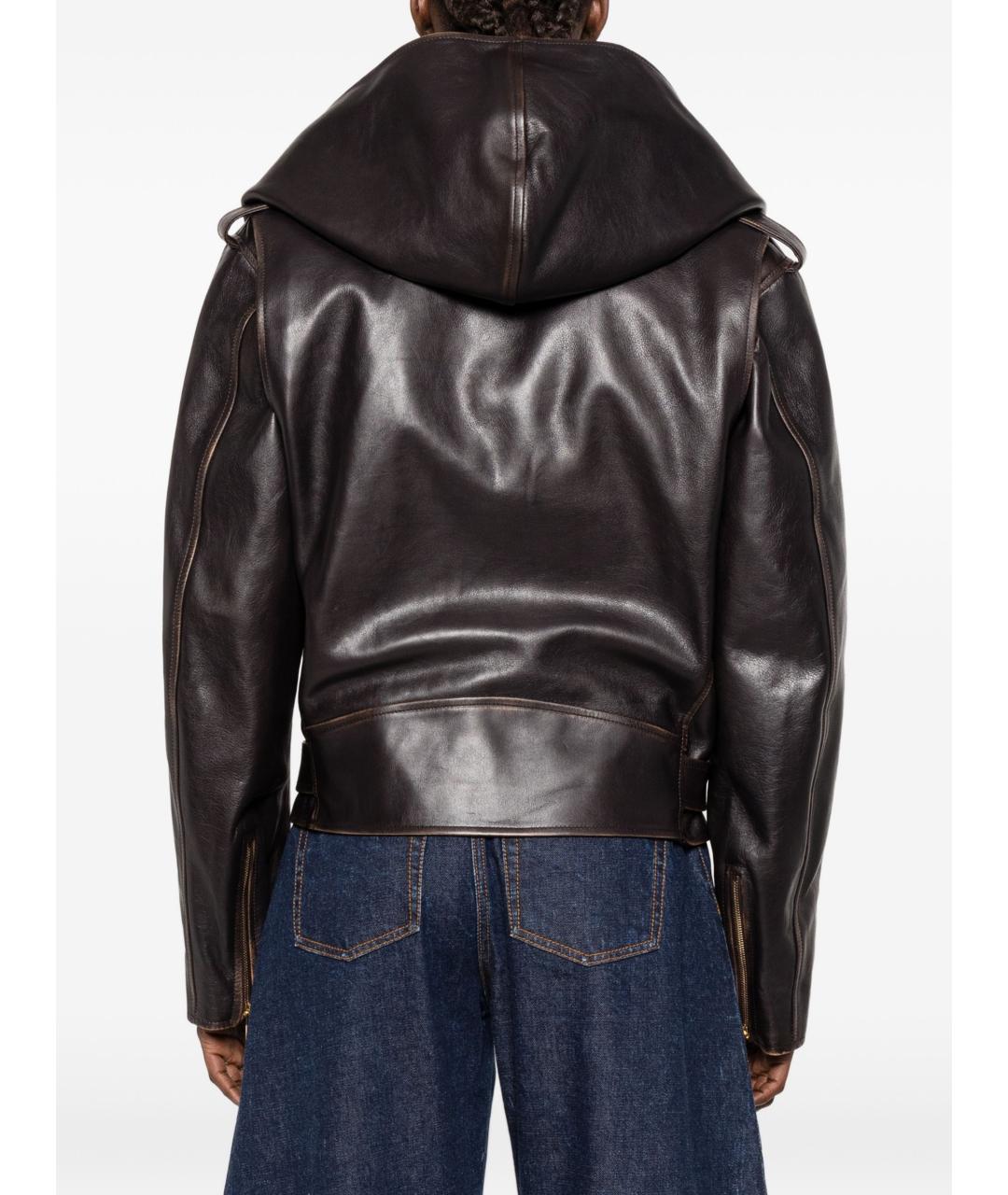 ALAIA Коричневая кожаная куртка, фото 3