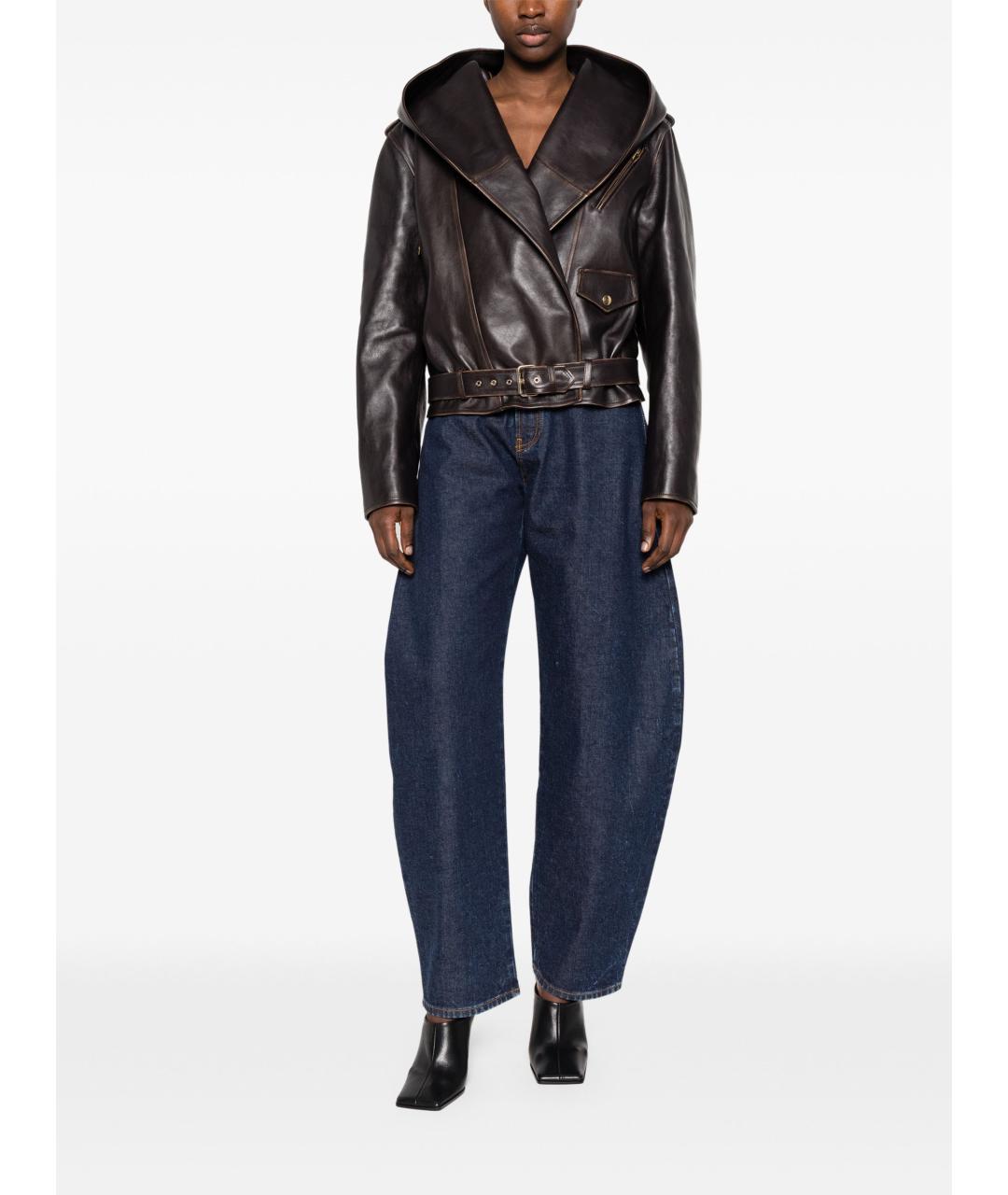 ALAIA Коричневая кожаная куртка, фото 4