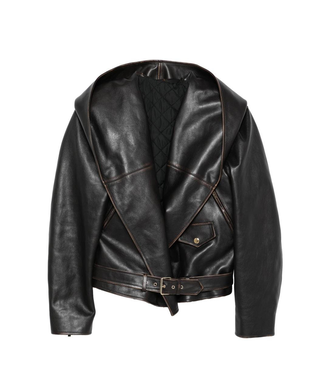 ALAIA Коричневая кожаная куртка, фото 1