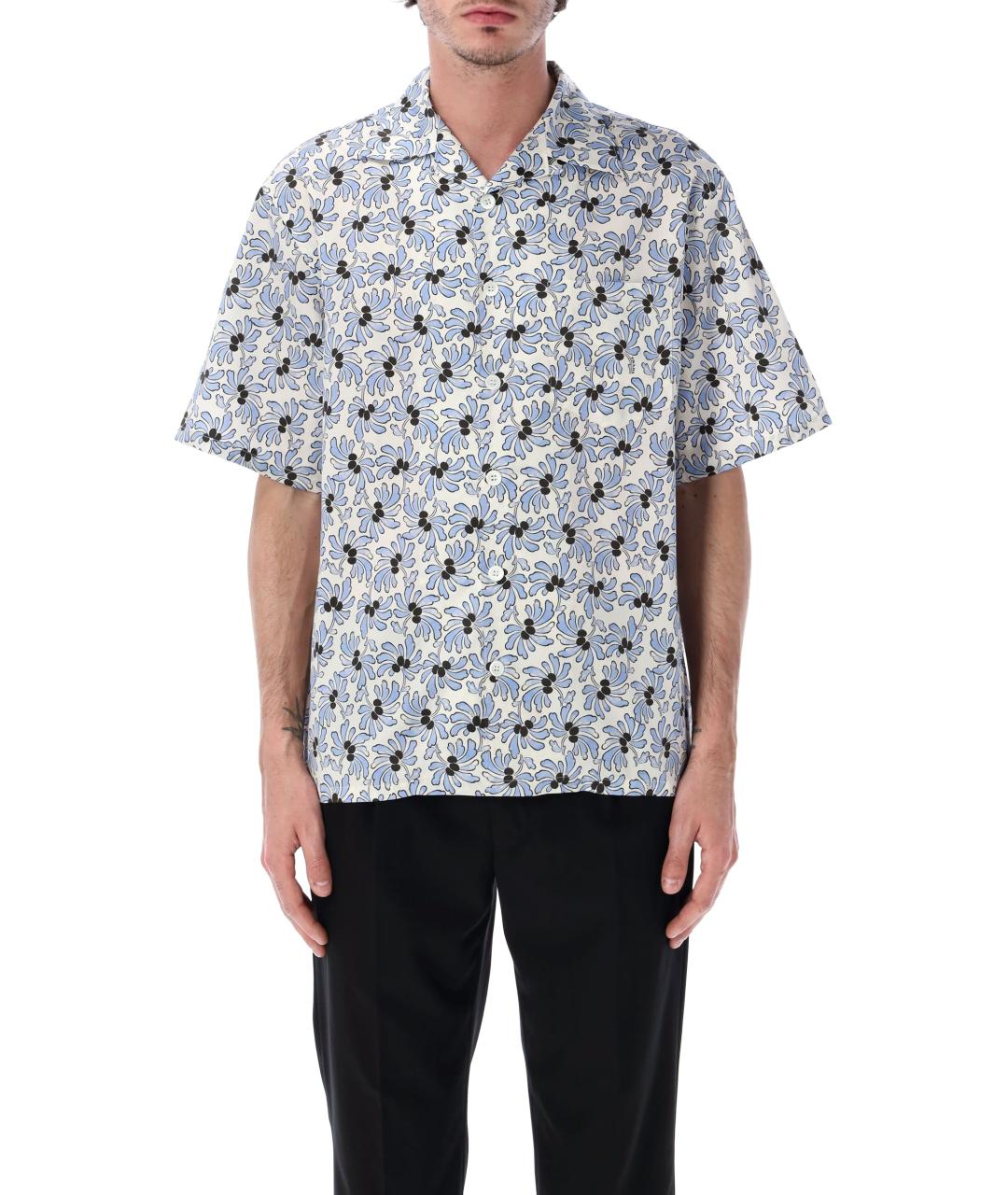 PRADA Синяя хлопковая кэжуал рубашка, фото 2