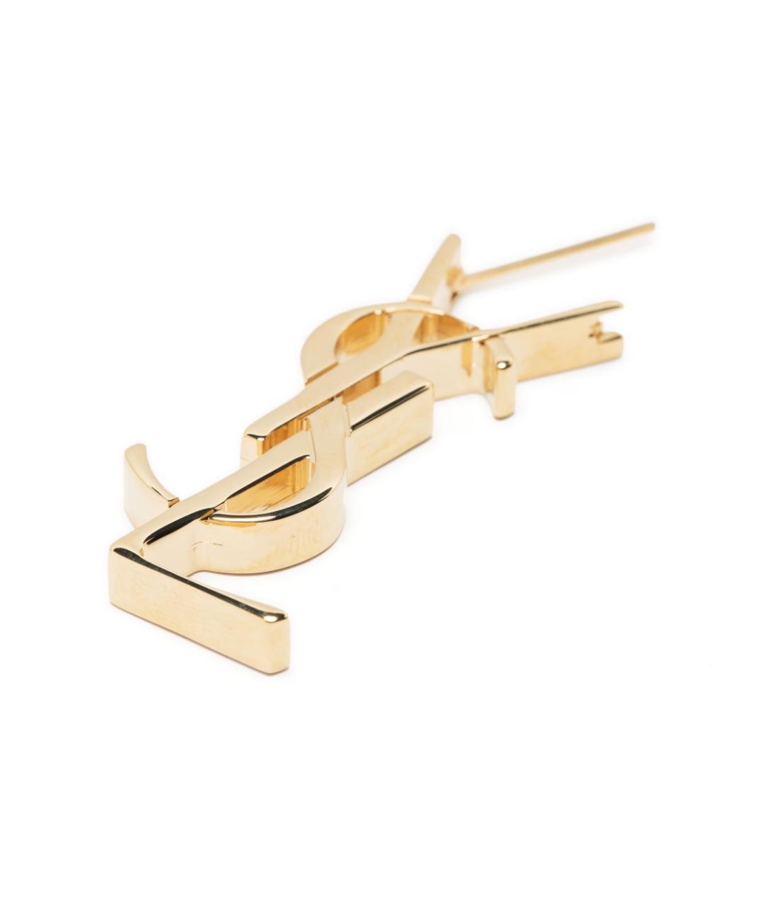 SAINT LAURENT Золотые металлические серьги, фото 3