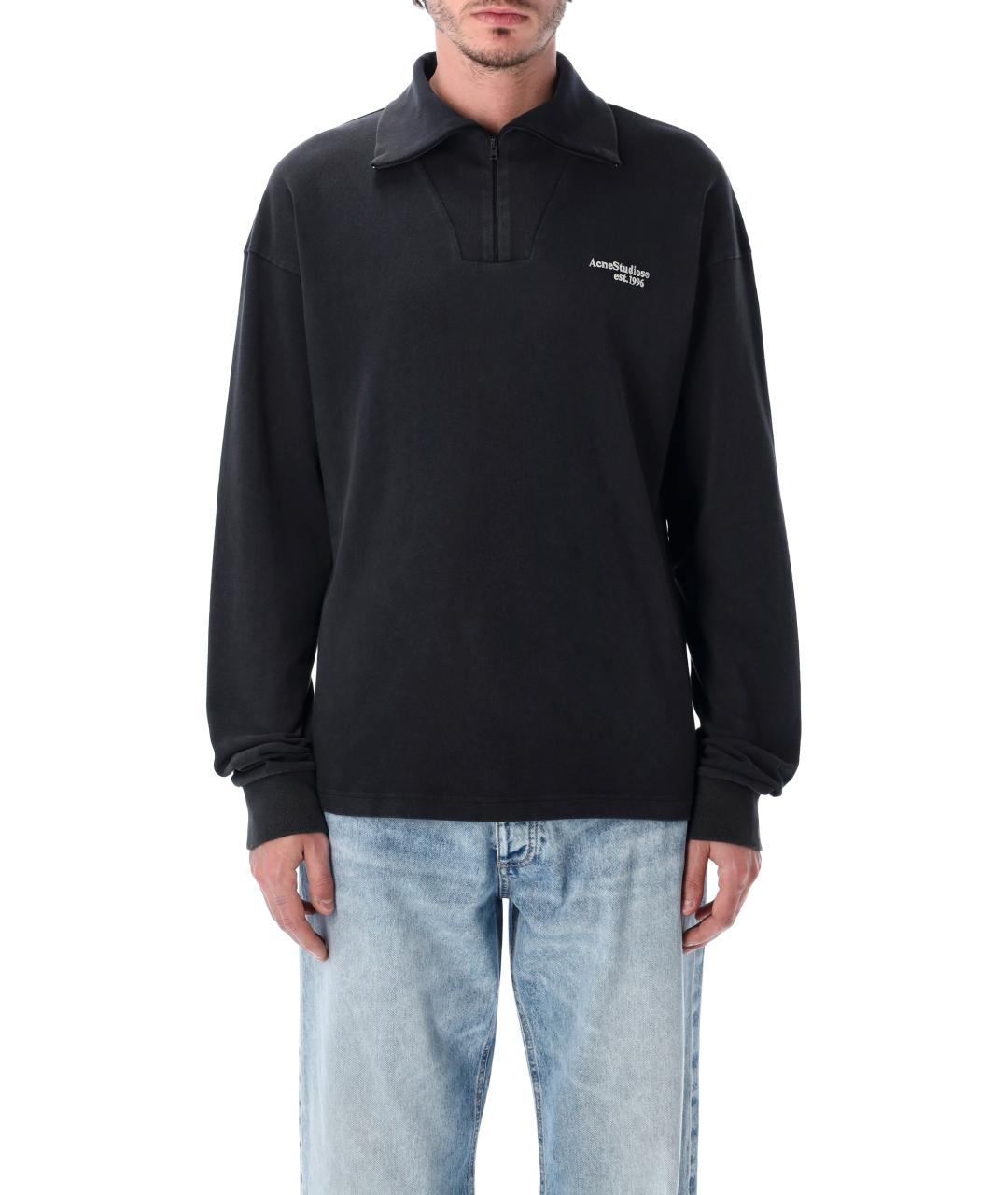 ACNE STUDIOS Черный хлопковый джемпер / свитер, фото 2