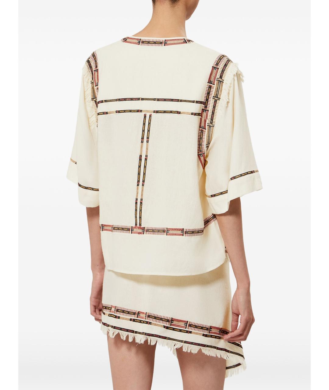 ISABEL MARANT Бежевая шелковая футболка, фото 2