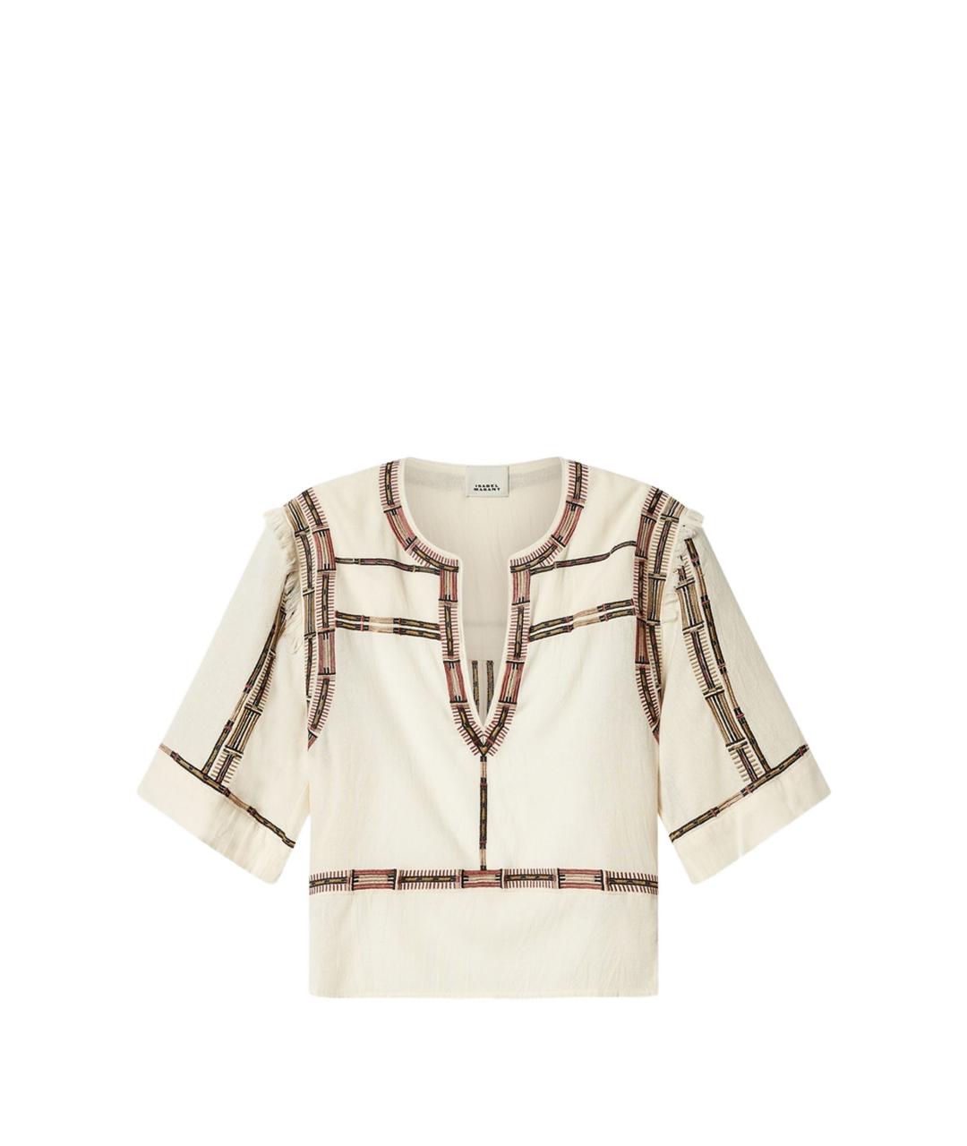 ISABEL MARANT Бежевая шелковая футболка, фото 1