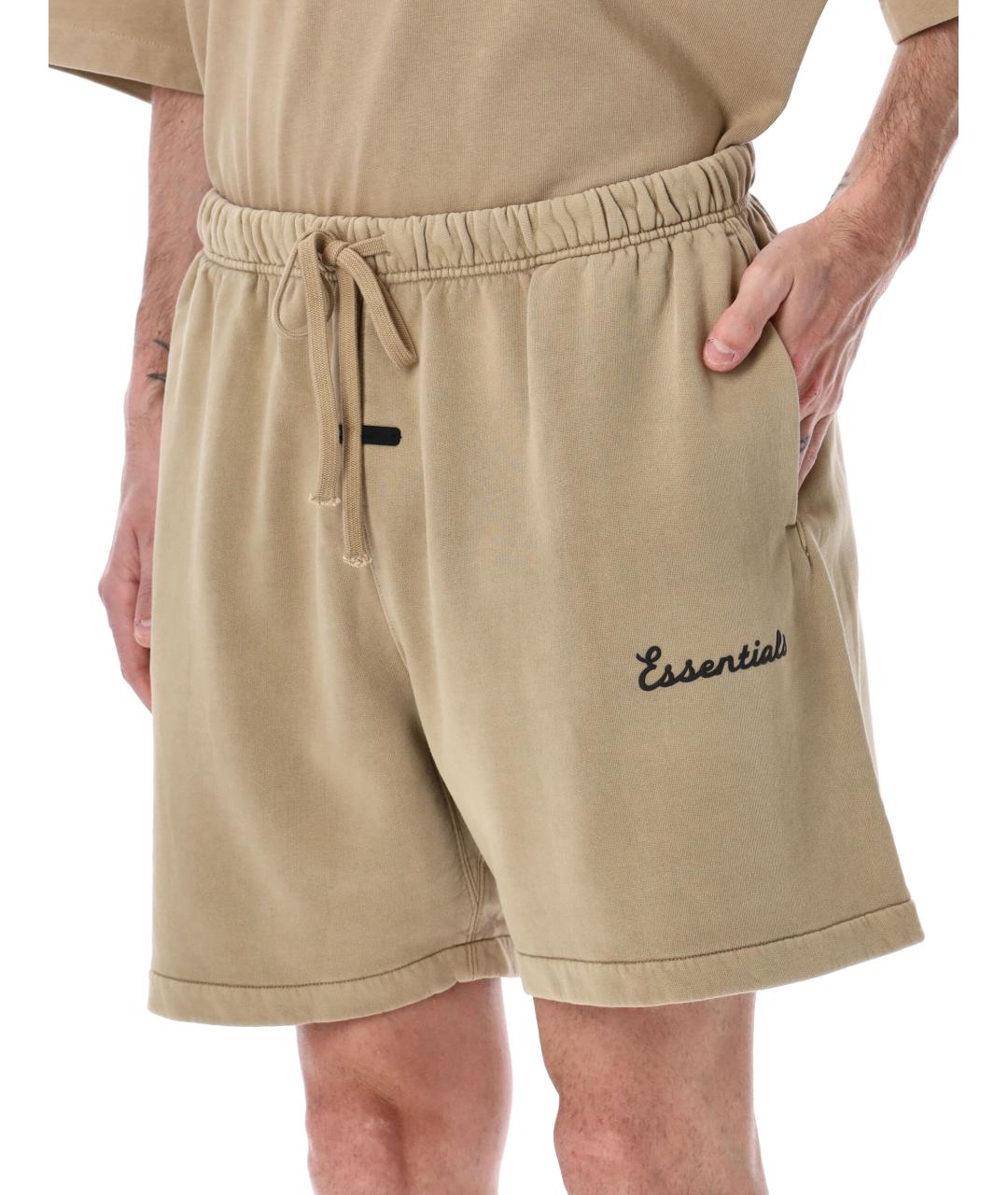 FEAR OF GOD ESSENTIALS Бежевые хлопковые шорты, фото 4