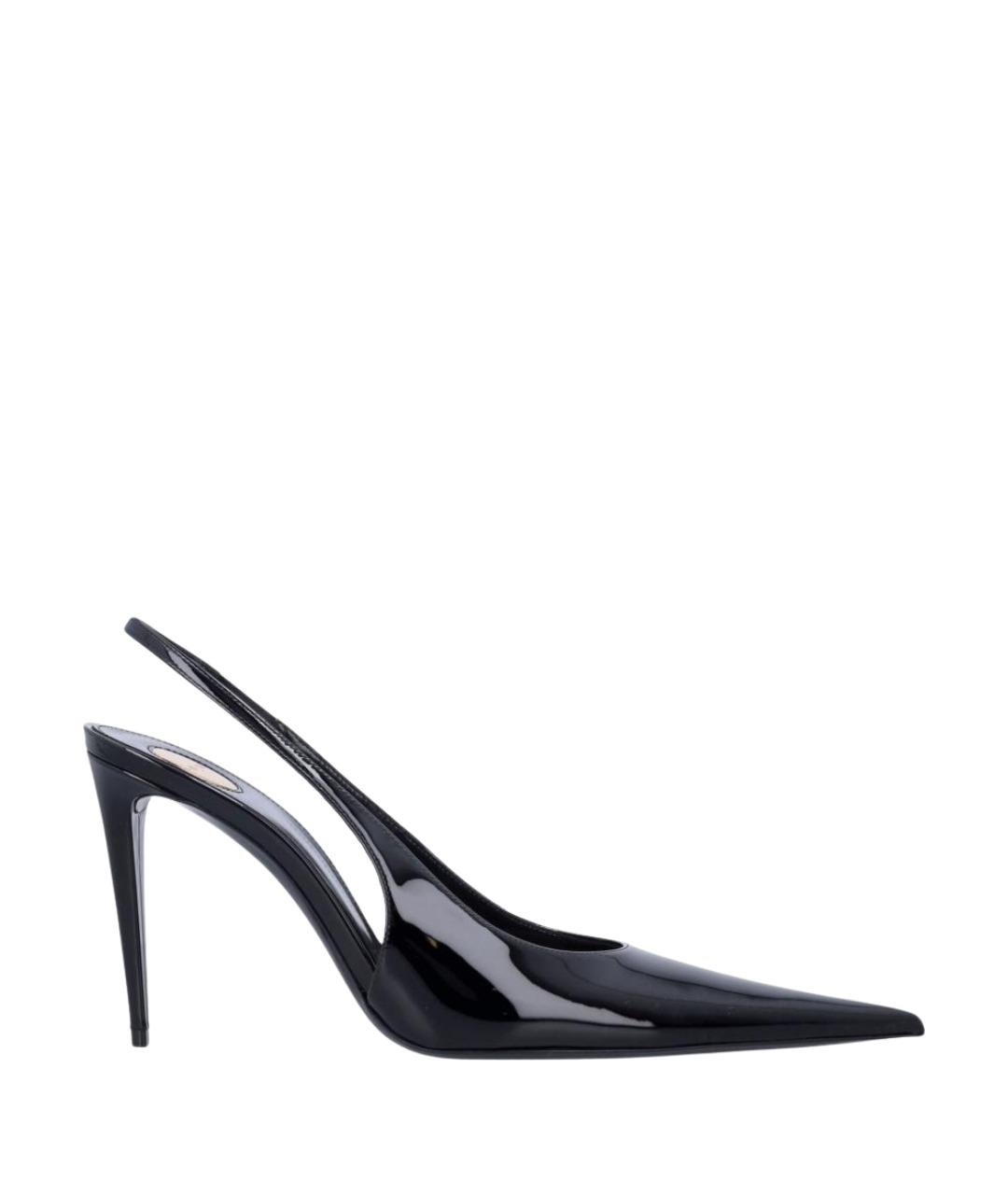 SAINT LAURENT Черные туфли из лакированной кожи, фото 1