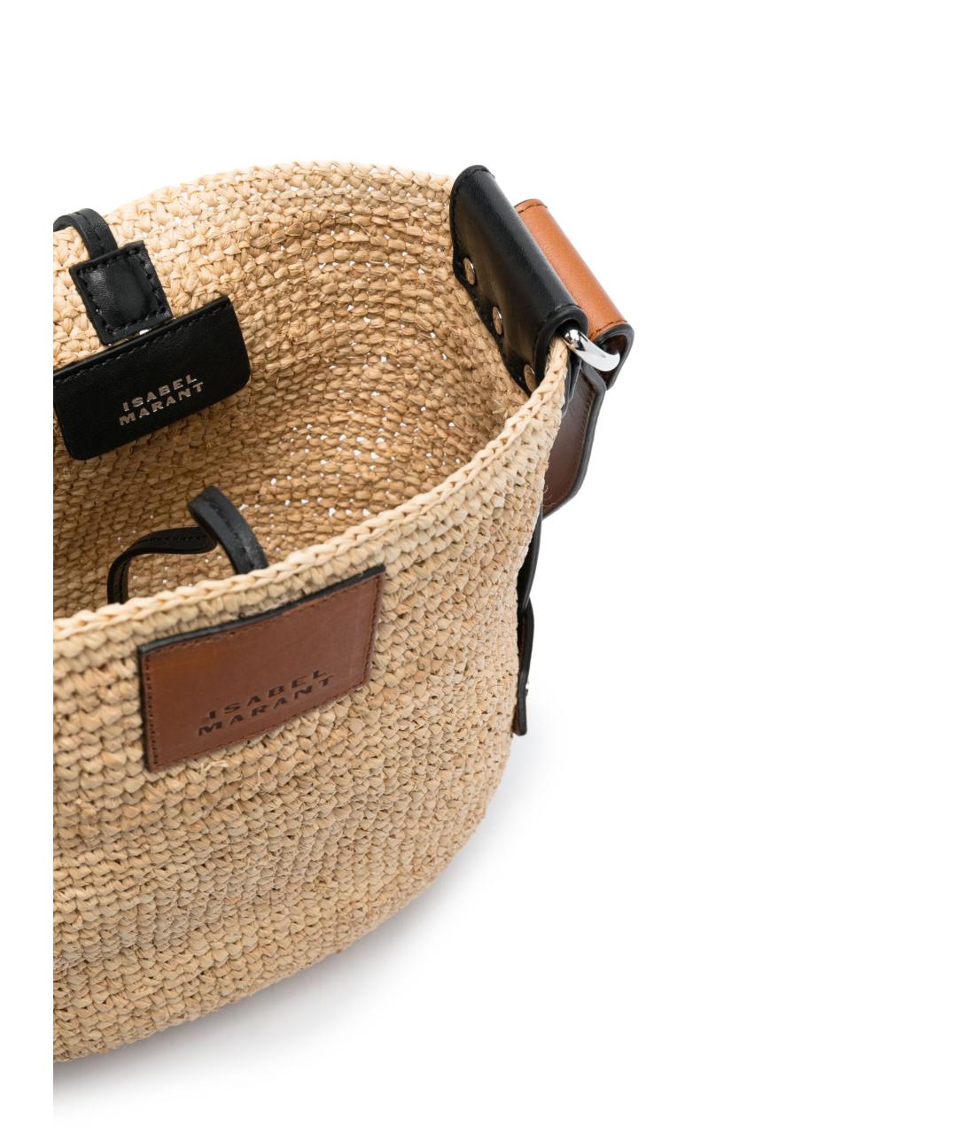 ISABEL MARANT Бежевая пелетеная сумка через плечо, фото 2