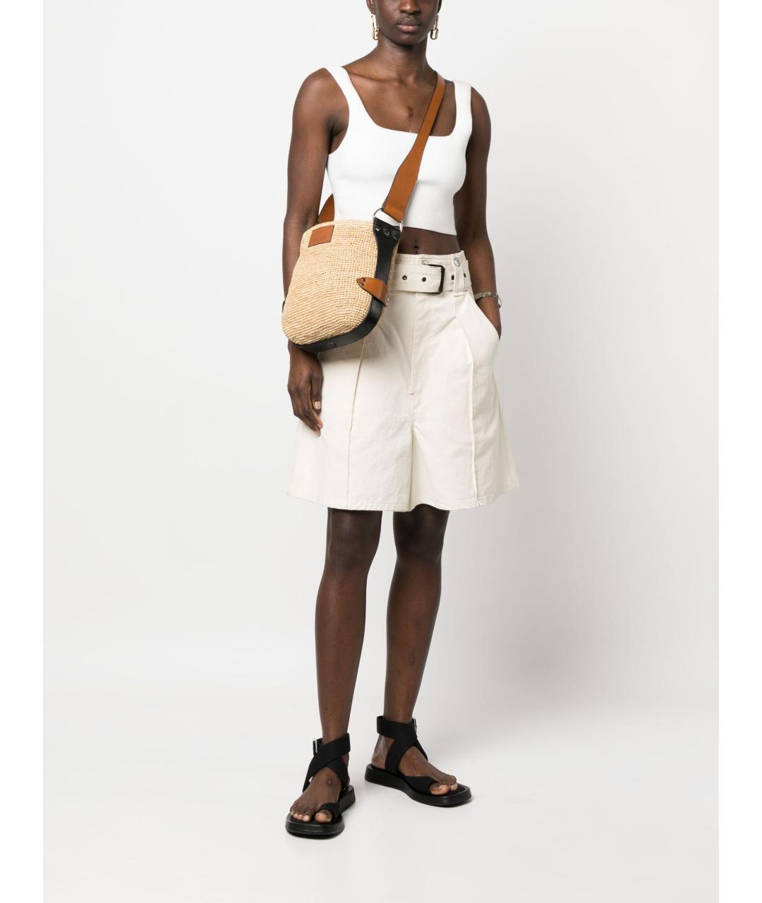 ISABEL MARANT Бежевая пелетеная сумка через плечо, фото 5