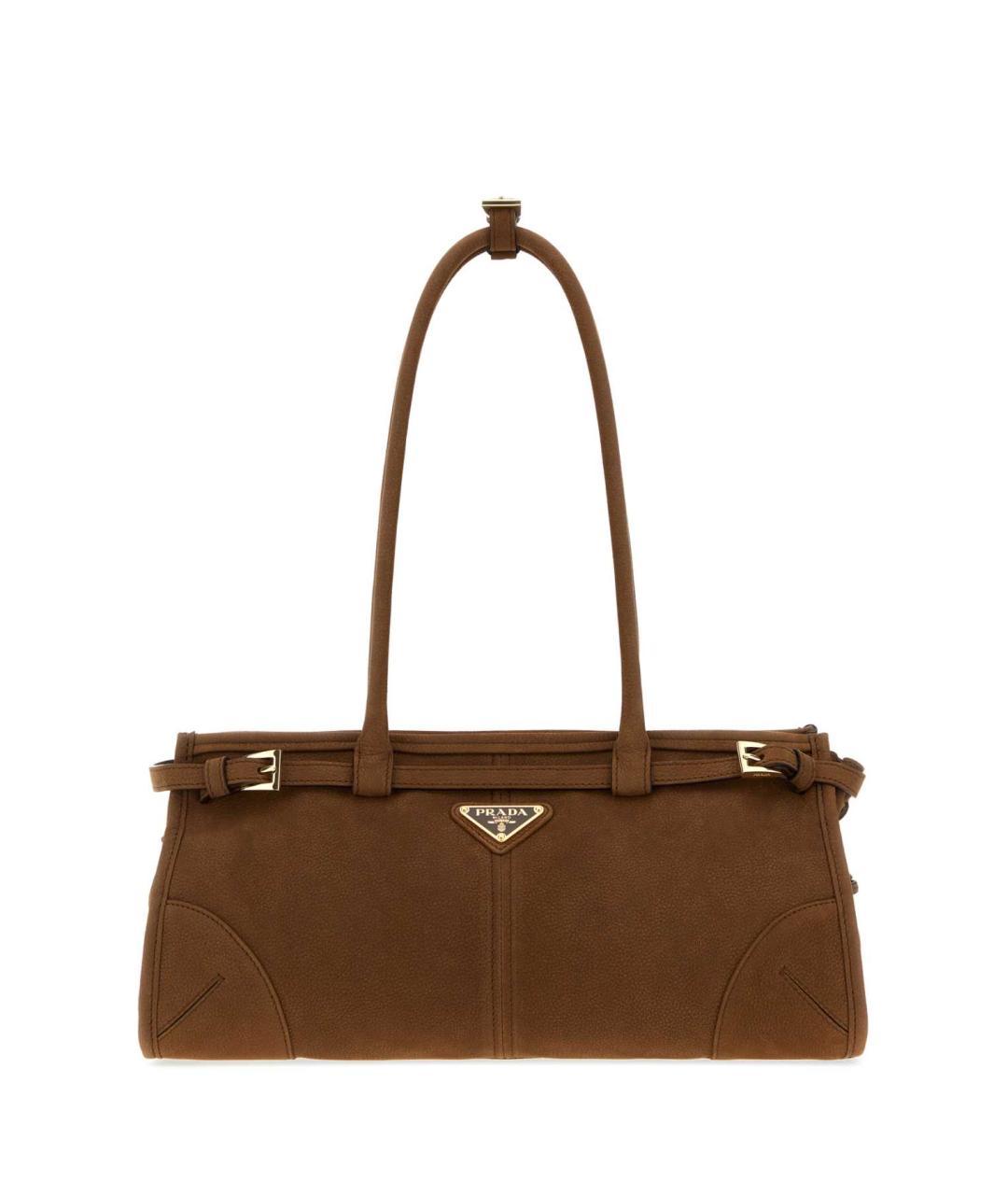 PRADA Коричневая замшевая сумка через плечо, фото 3