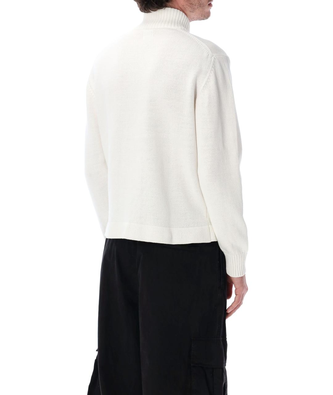 CP COMPANY Белый хлопковый кардиган, фото 2