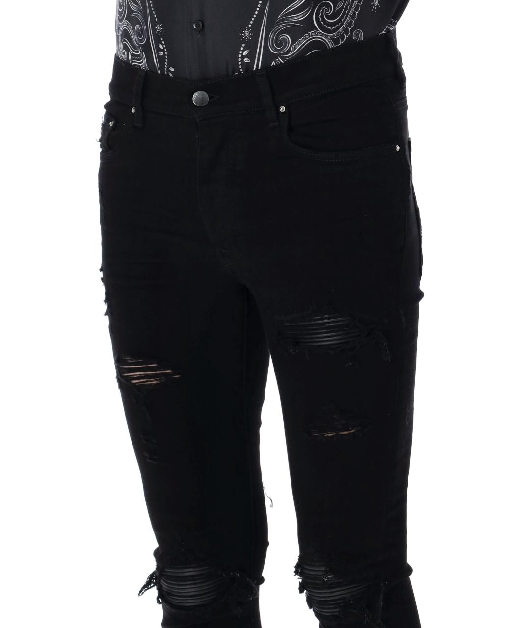 AMIRI Черные хлопко-эластановые джинсы скинни, фото 3