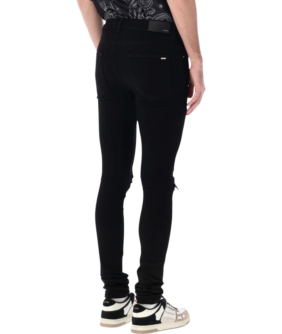 AMIRI Черные хлопко-эластановые джинсы скинни, фото 2