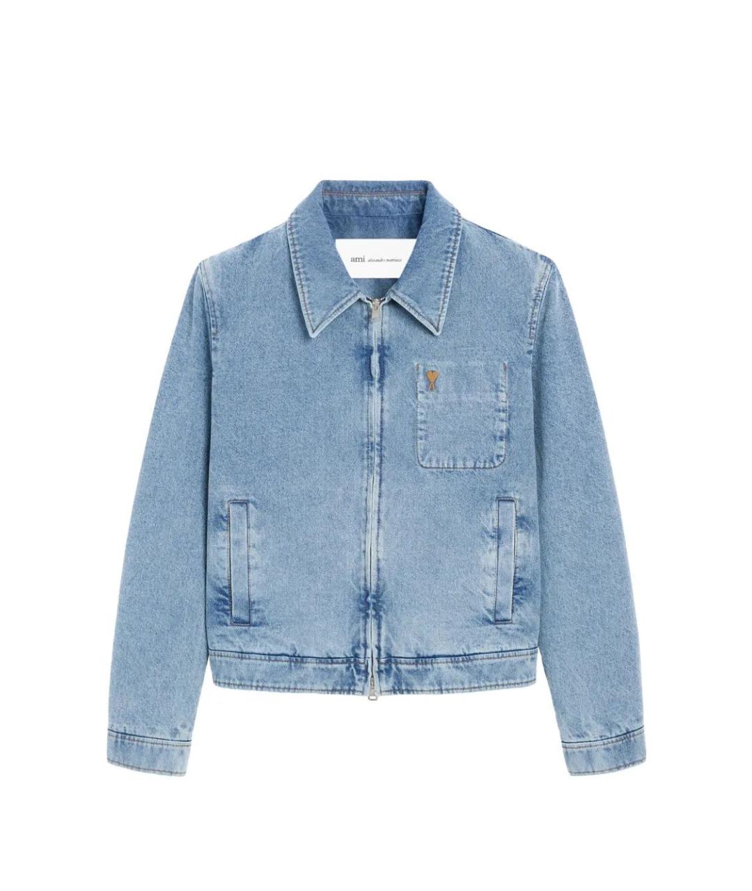 Ami Paris Голубая хлопковая куртка, фото 1