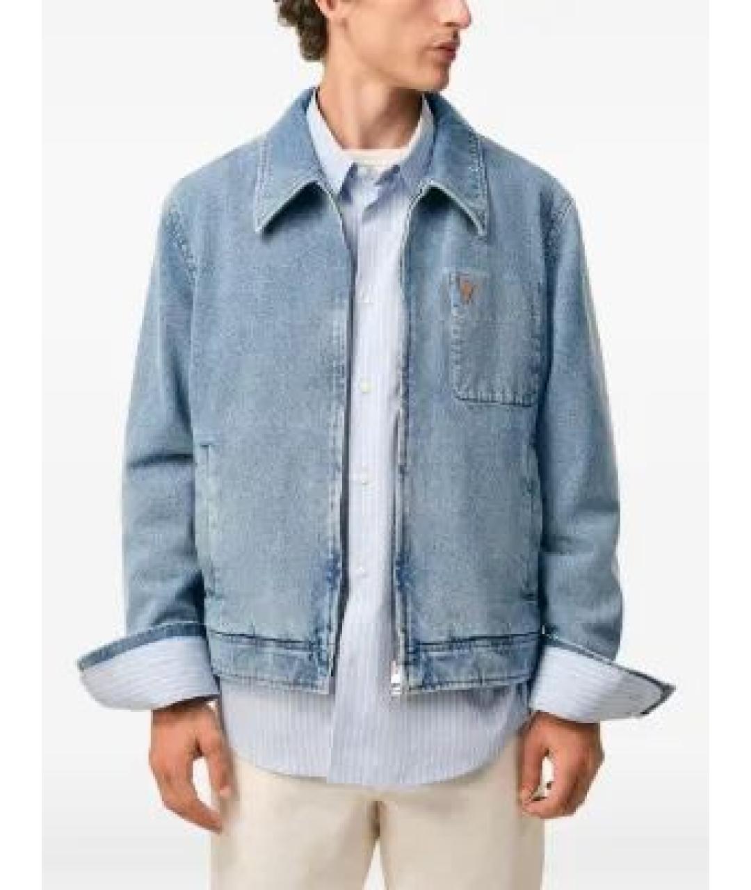 Ami Paris Голубая хлопковая куртка, фото 3