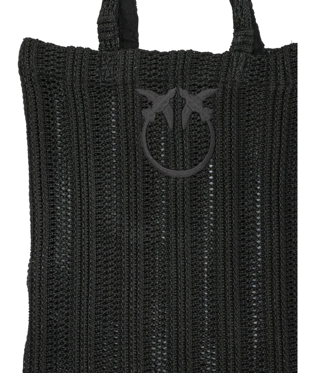 PINKO Черная тканевая сумка через плечо, фото 3