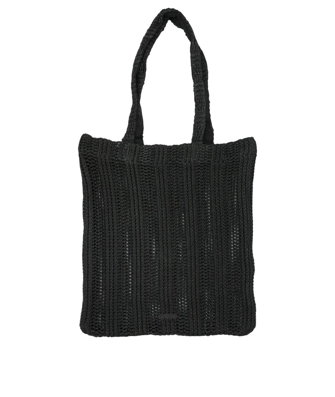 PINKO Черная тканевая сумка через плечо, фото 2