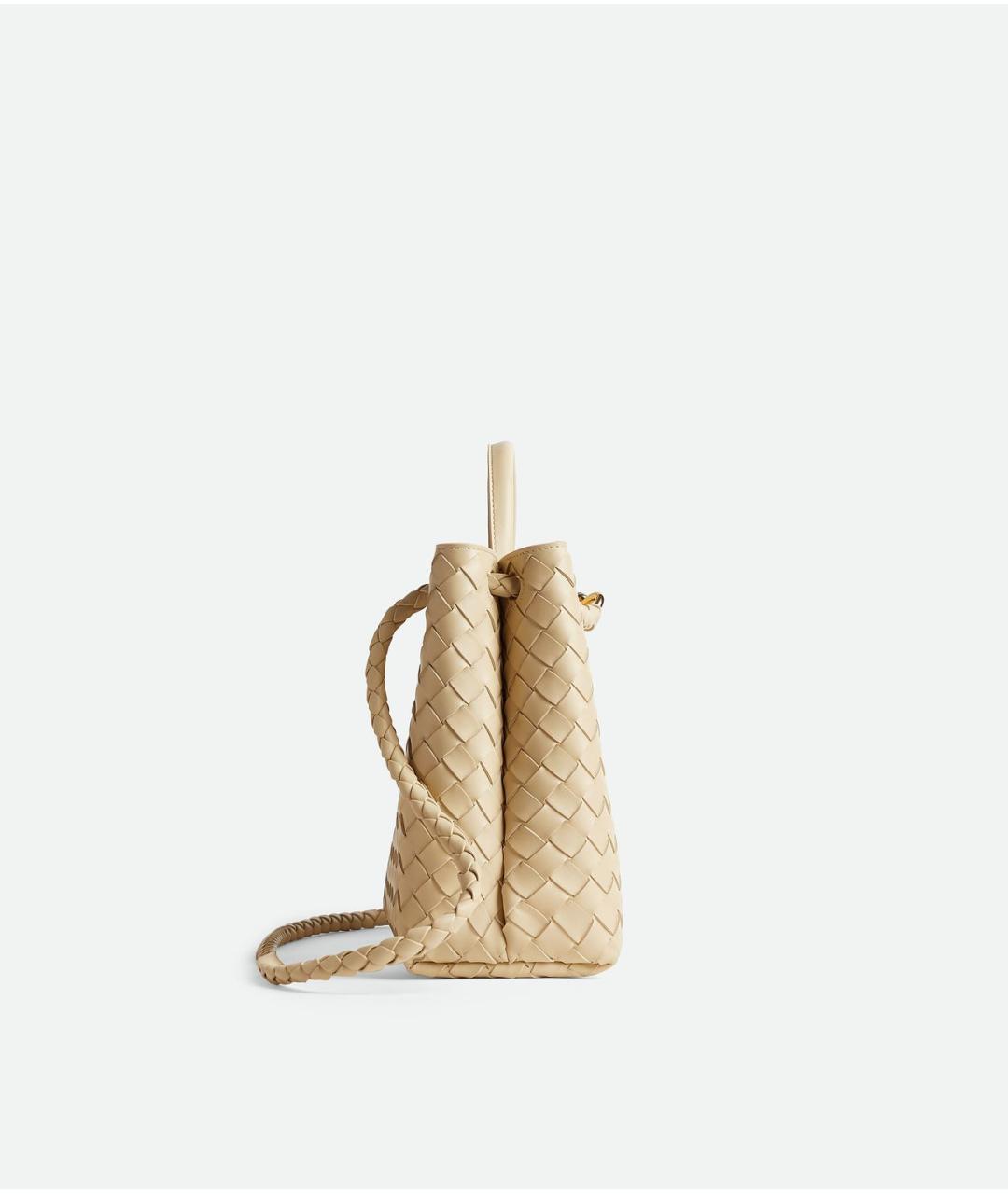 BOTTEGA VENETA Бежевая кожаная сумка тоут, фото 2