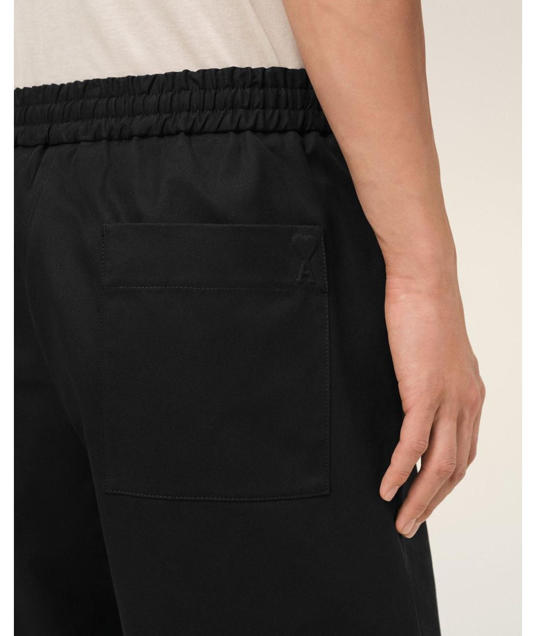 Ami Paris Черные хлопковые шорты, фото 4