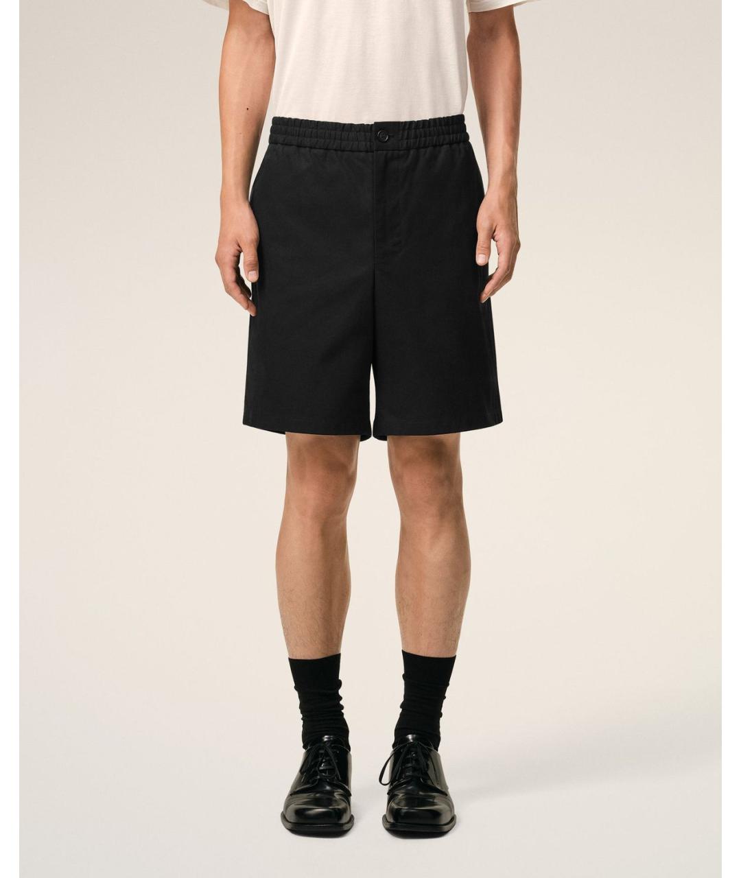 Ami Paris Черные хлопковые шорты, фото 2