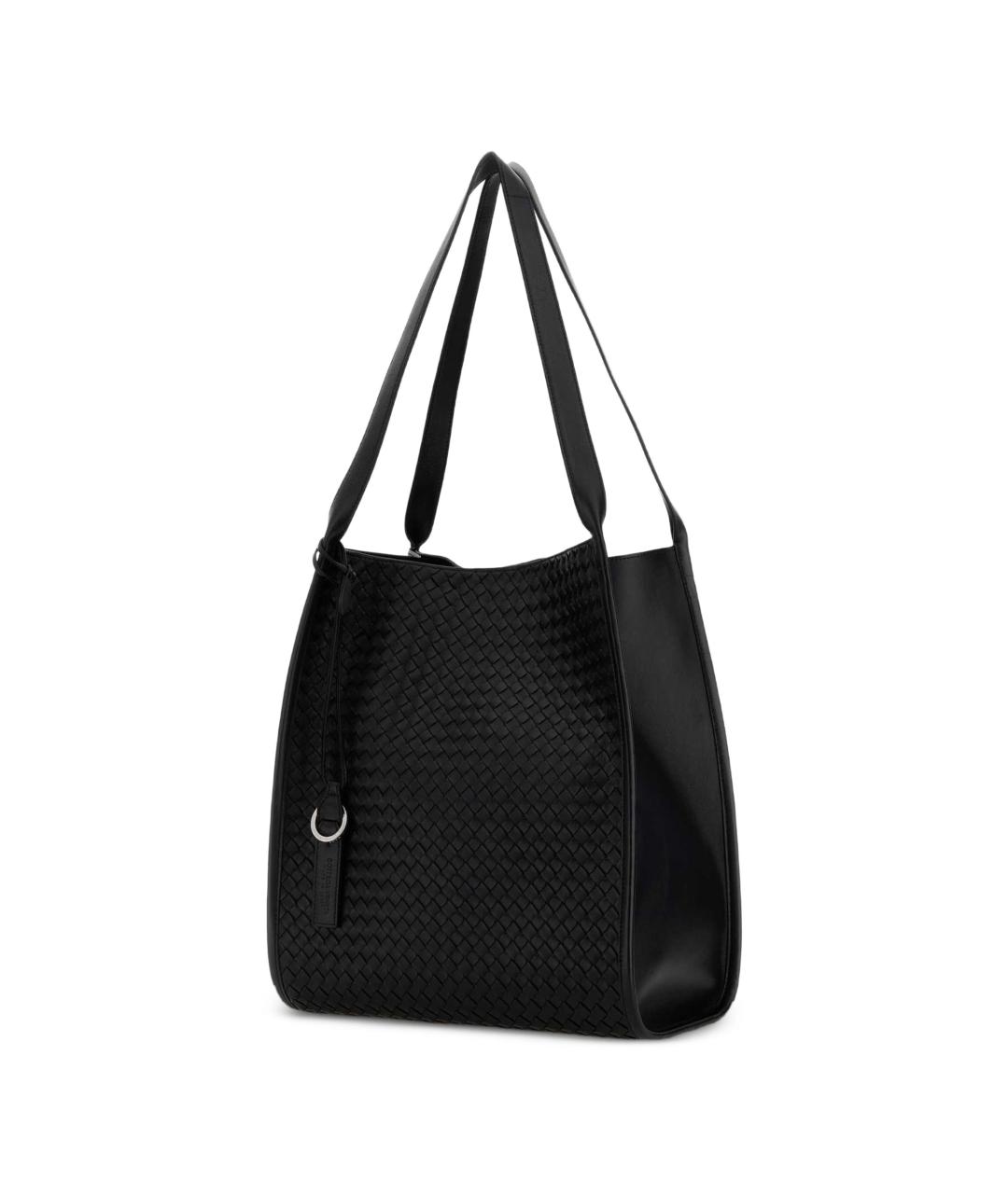 BOTTEGA VENETA Черная кожаная сумка тоут, фото 2