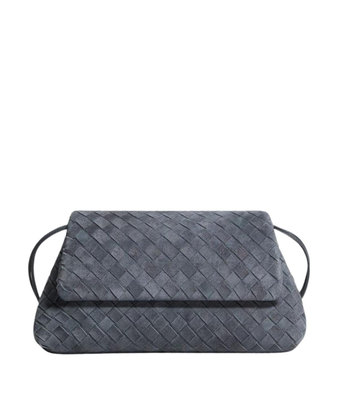 BOTTEGA VENETA Серая замшевая сумка через плечо, фото 1