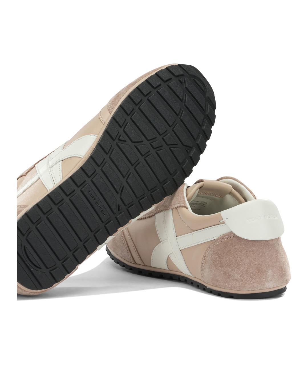 TORY BURCH Розовые кожаные кроссовки, фото 5