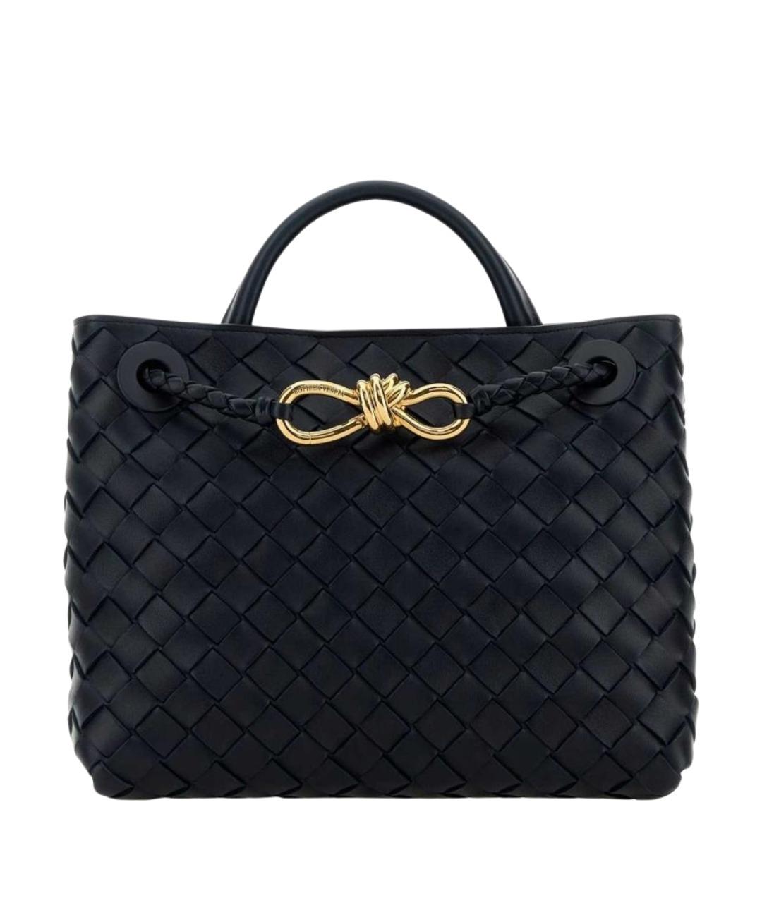 BOTTEGA VENETA Черная кожаная сумка тоут, фото 1