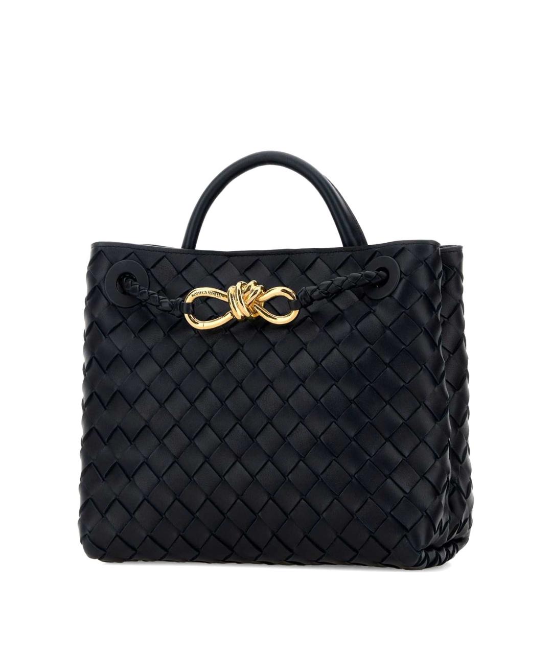 BOTTEGA VENETA Черная кожаная сумка через плечо, фото 2