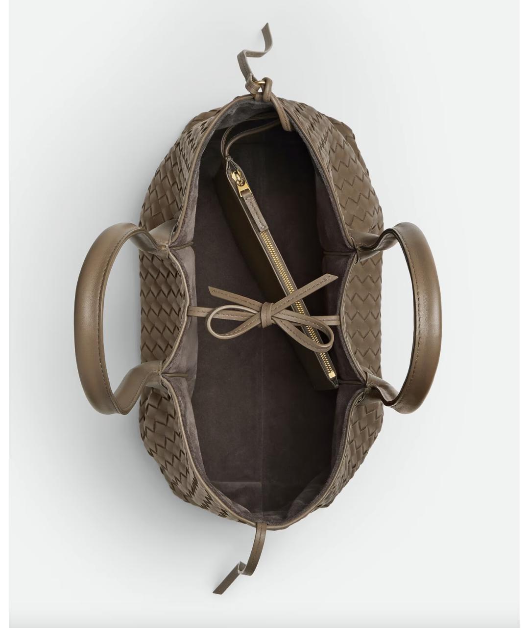 BOTTEGA VENETA Коричневая кожаная сумка тоут, фото 2