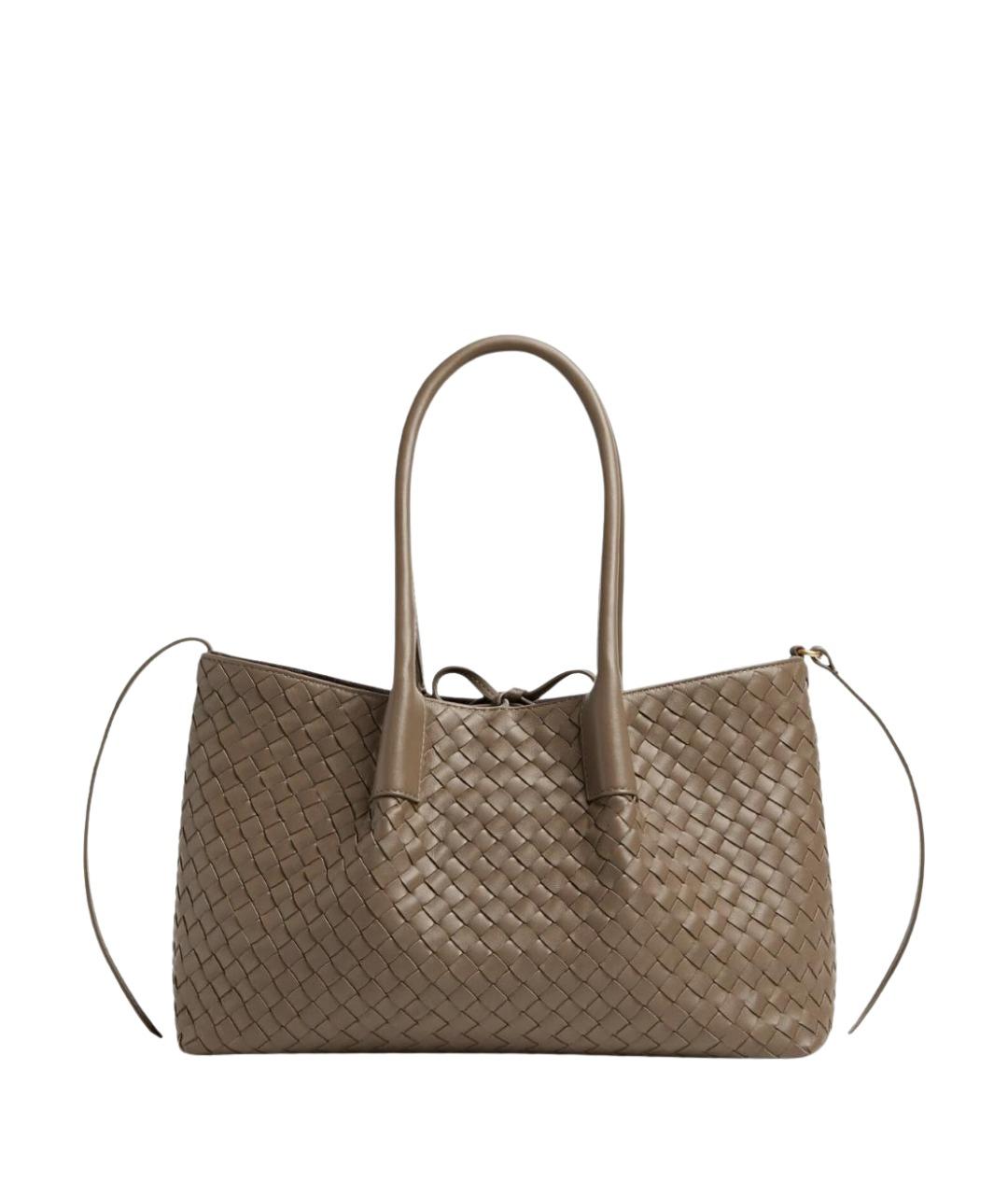 BOTTEGA VENETA Коричневая кожаная сумка тоут, фото 1