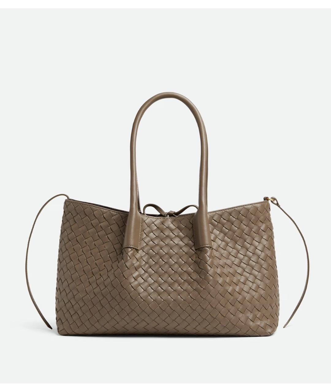 BOTTEGA VENETA Коричневая кожаная сумка тоут, фото 6