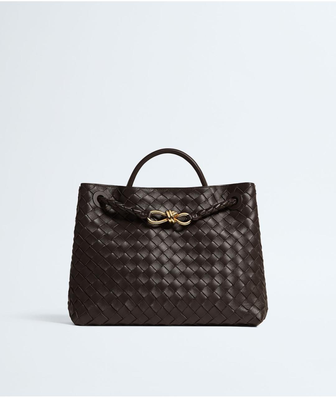 BOTTEGA VENETA Коричневая кожаная сумка тоут, фото 4