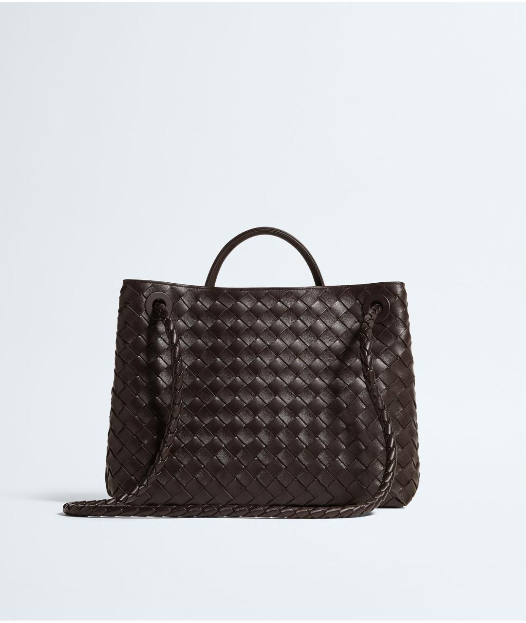 BOTTEGA VENETA Коричневая кожаная сумка тоут, фото 3