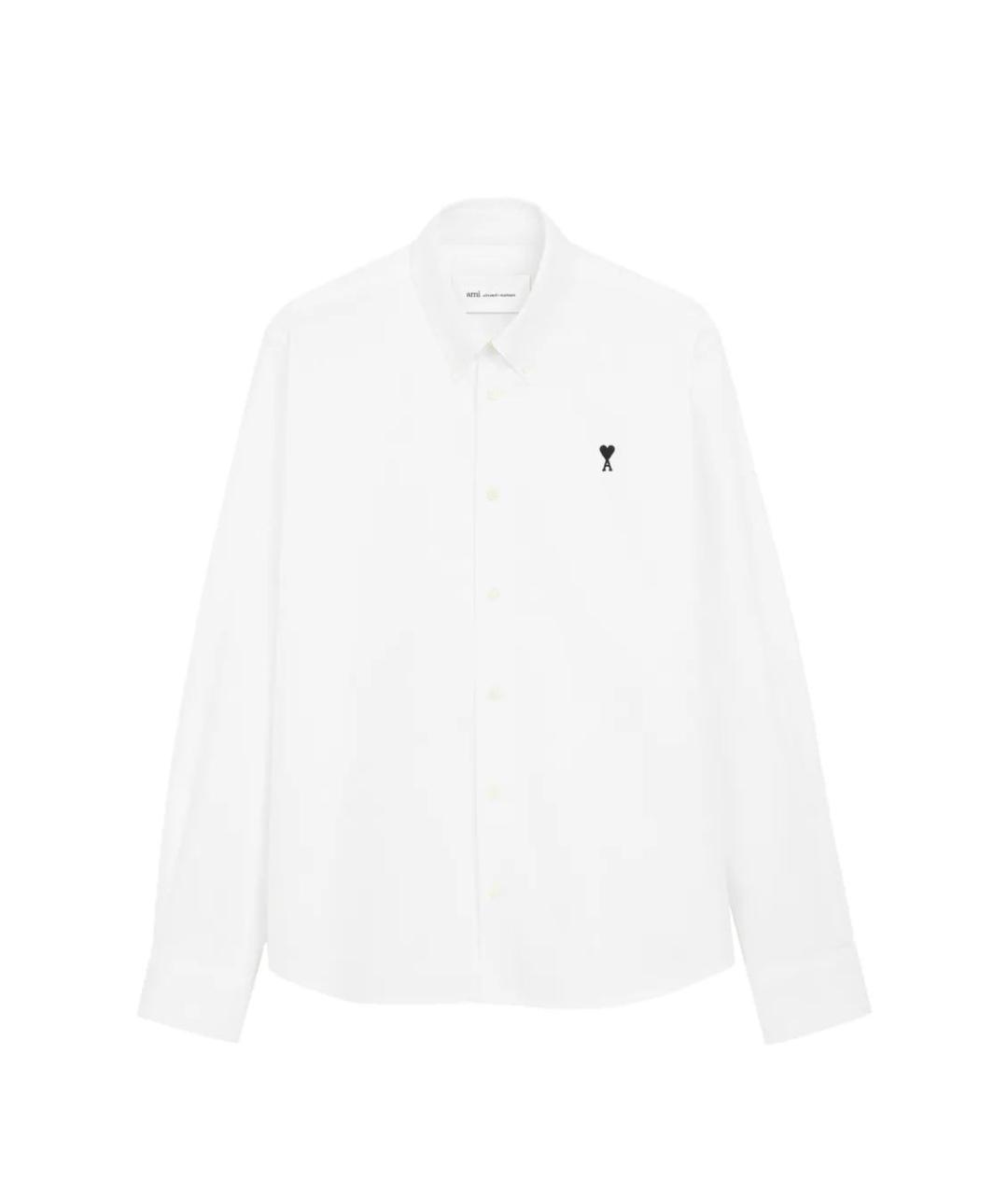 Ami Paris Белая хлопковая кэжуал рубашка, фото 1