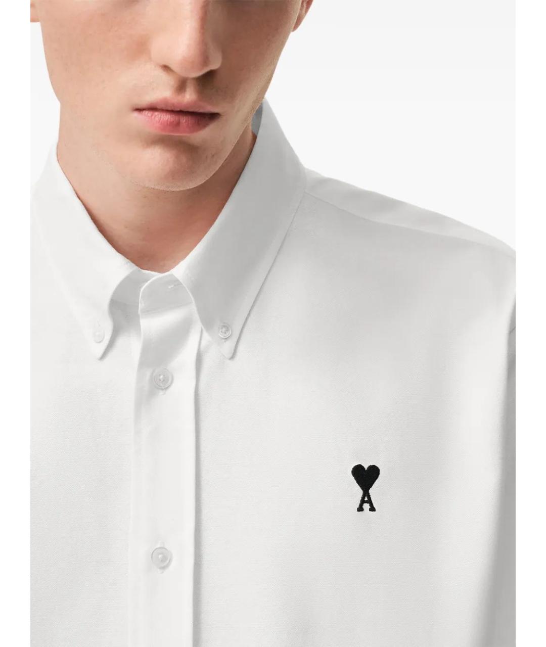 Ami Paris Белая хлопковая кэжуал рубашка, фото 5