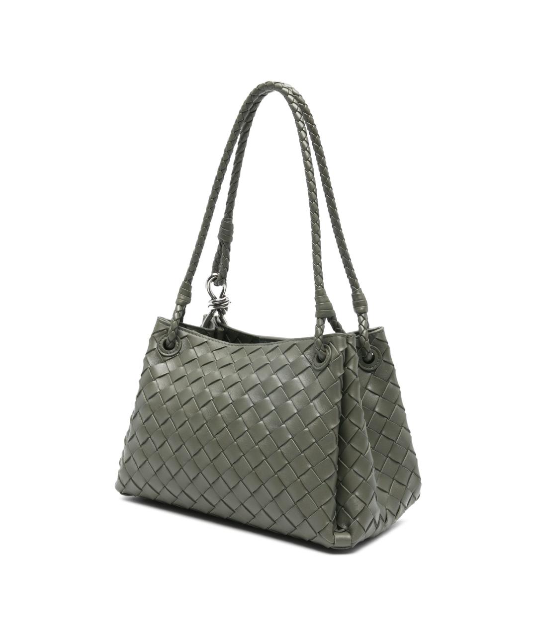 BOTTEGA VENETA Серая кожаная сумка тоут, фото 5