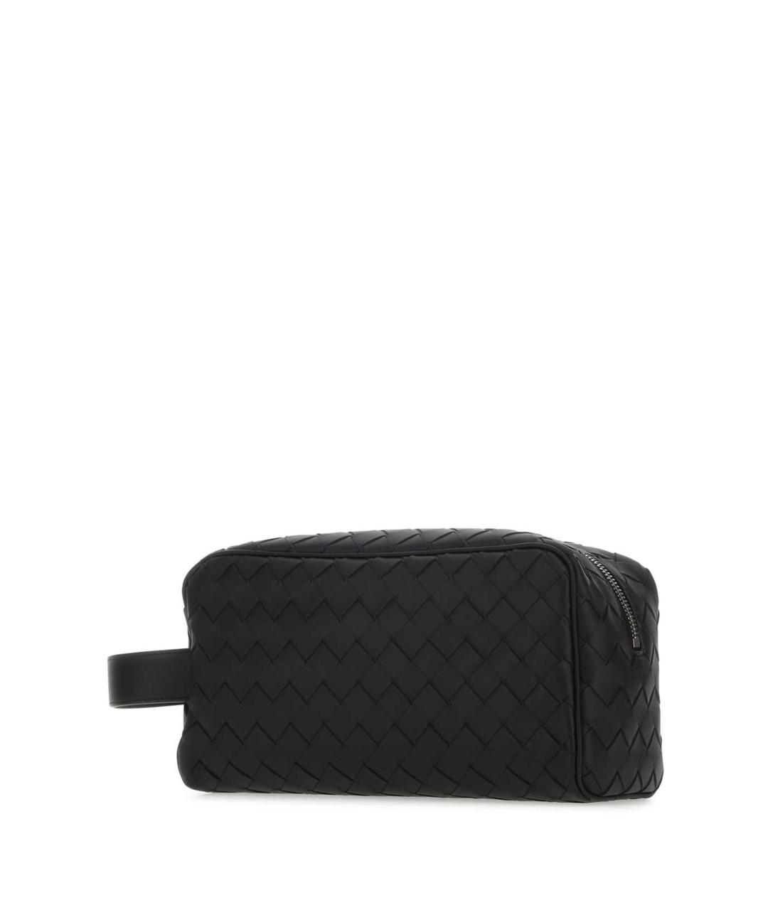 BOTTEGA VENETA Черная кожаная барсетка, фото 4