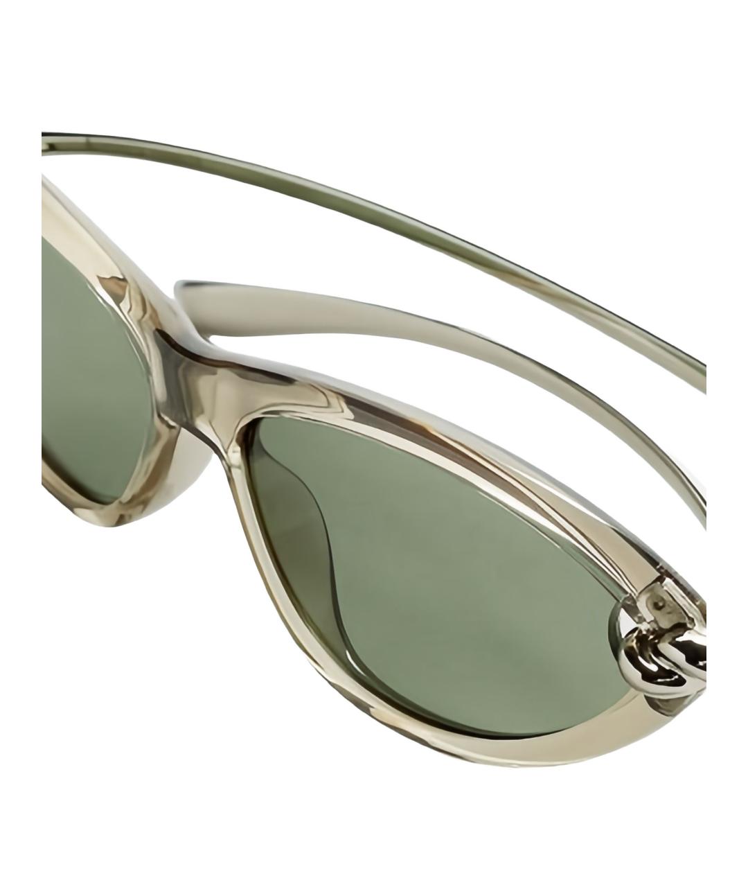 BOTTEGA VENETA Зеленые солнцезащитные очки, фото 2