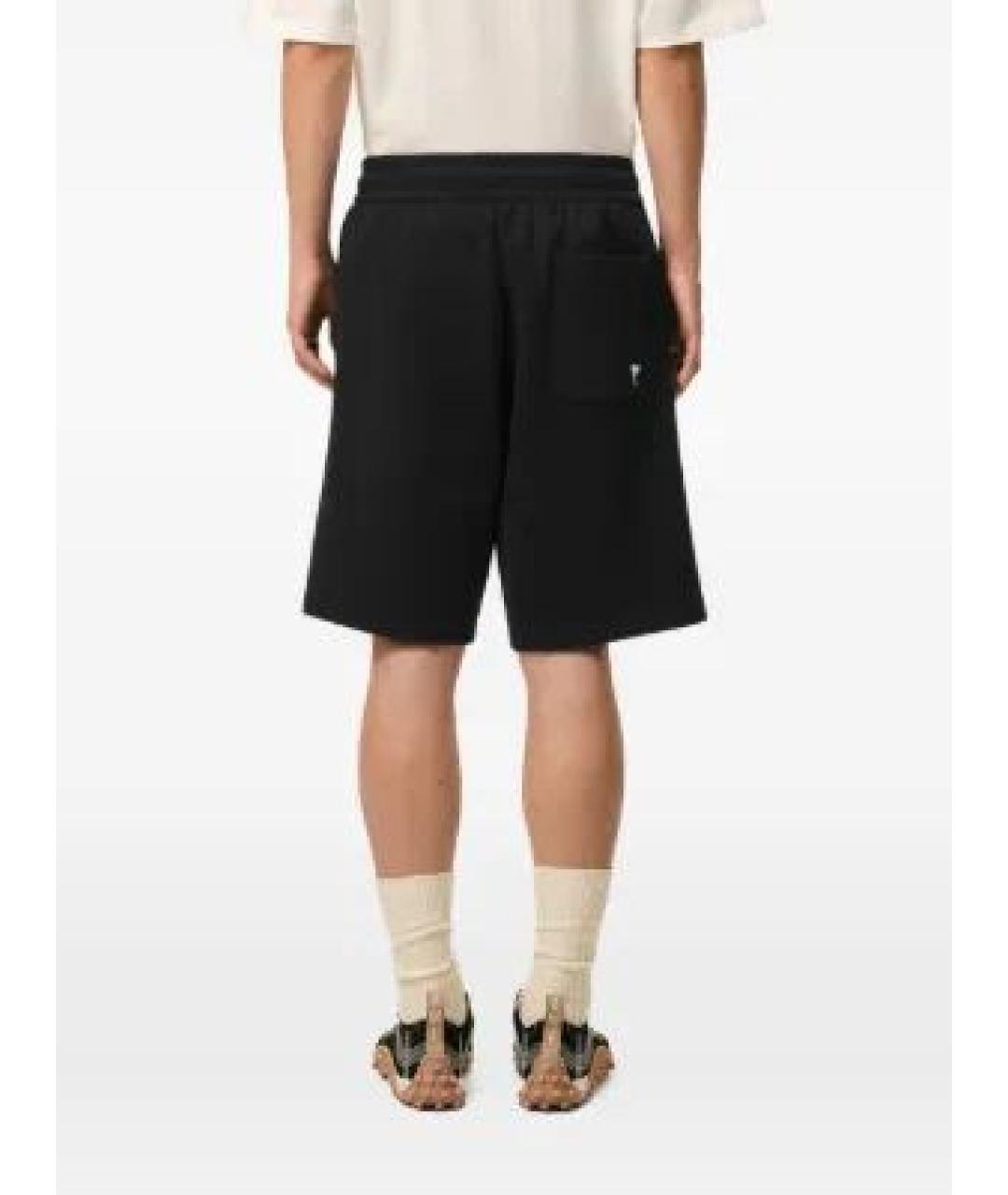 Ami Paris Черные хлопковые шорты, фото 5